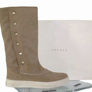 NEW Theory Shearling Boots!  8.5  Brown Warm Shearling With Comfy Sneaker Bottom